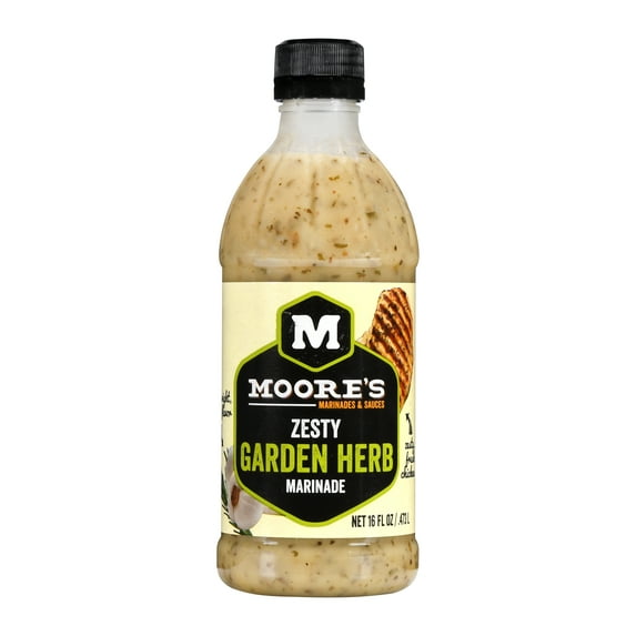 Moores Marinades & Sauces KHLV00274822 Marinade Garden Herb Zesty, 16 oz