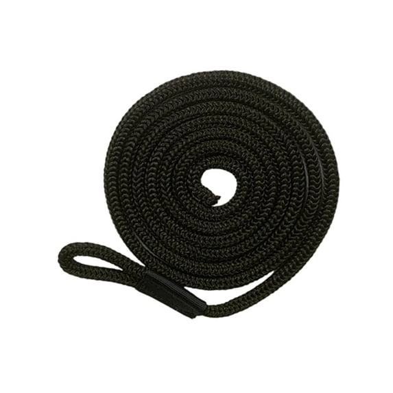 , Mooring Rope, Boat Ropes Dock Ties, Boat Rope with Loop, Boat Bumper Rope for Docking Yacht Sailboats Black