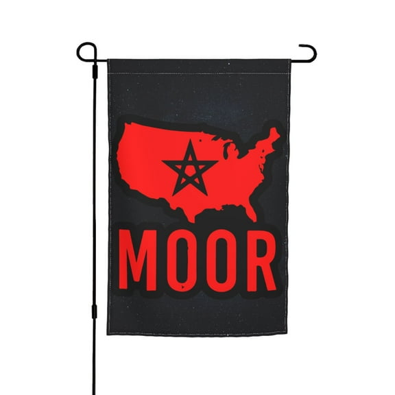 Moorish American America Moroccan Flag Double Garden Flags 12x18 Inch Suitable For Courtyard Lawn Holiday Home Outdoor Decoration Flag