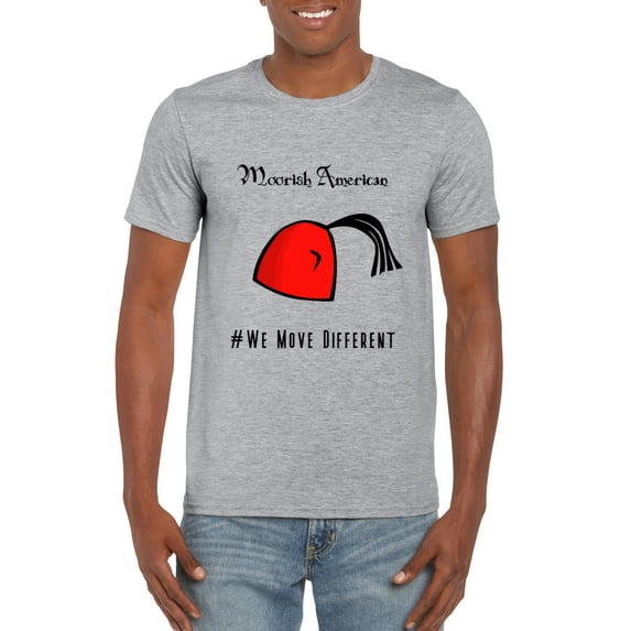 Moorish American We Move Different Heritage Pride Roots T-Shirt, for men & women, up to size 5XL