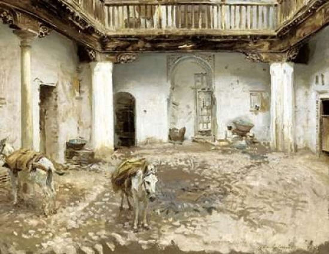 Moorish Courtyard Canvas Art - John Singer Sargent (24 x 30)
