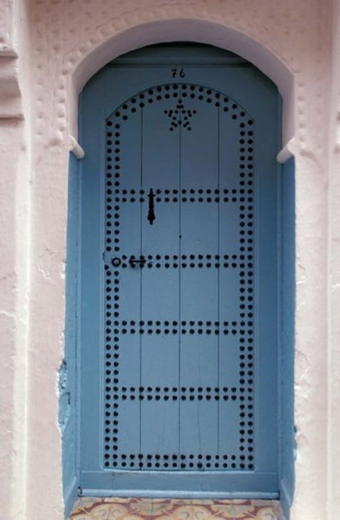 Moorish-styled Blue Door and Whitewashed Home Morocco Canvas Art - John & Lisa Merrill DanitaDelimont (12 x 17)
