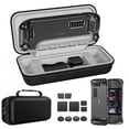 thumbnail image 1 of Mooroer 12 in 1 Steam Deck Accessories Kit with Portable Travel Protective Hard Shell Steam Deck Carry Case, TPU Clear Protective Case, Touch Skin Sticker & Thumb Grips, Black, 1 of 9