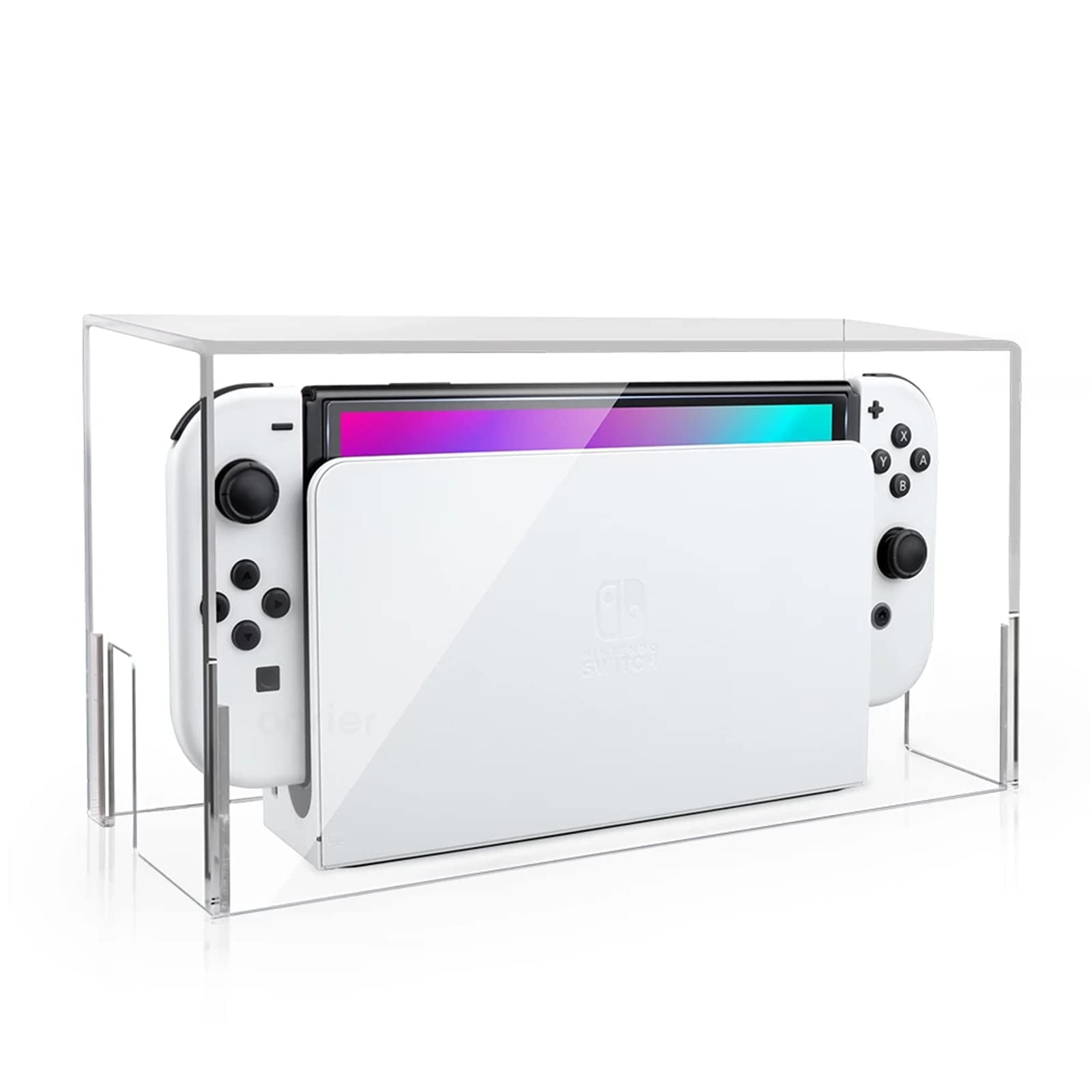 Mooroer Nintendo Switch Dust Cover , HeavyDuty Acrylic Case for Docked