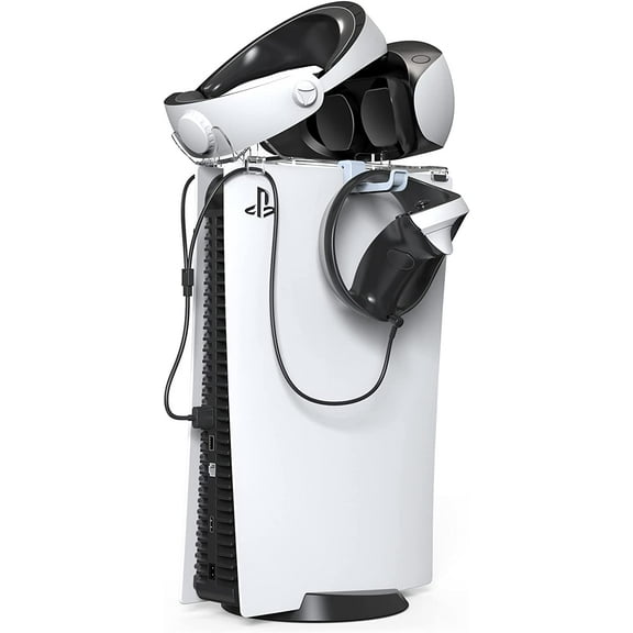 Mooroer PS VR2 Charging for PS VR2 Accessories,4 in 1 Charging Stand and Cable Set with Type-C Magnetic Charging Port for PS VR2,USB Charger for PS5 Console and Power Adapter