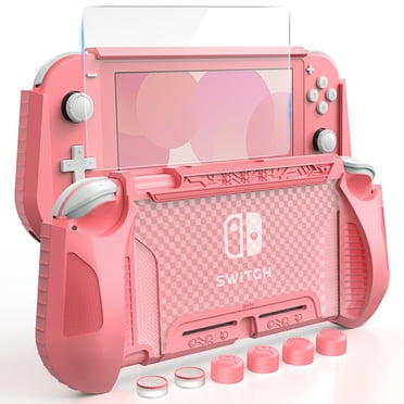 Mooroer Protective Case for Nintendo Switch Lite with Game Card Storage, Switch Lite Grip Case Anti-Scratch Non-Slip Case