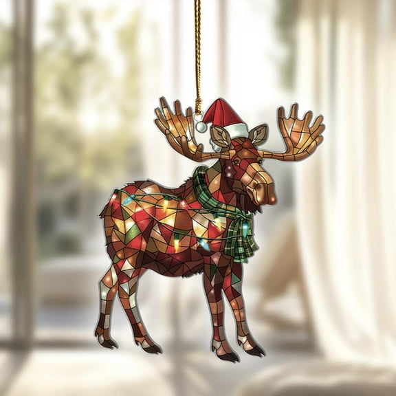 Moose Acrylic Suncatcher, Moose Ornaments, Moose Decor, Moose Gifts For Women Men, Moose Sun Catcher For Window Hanging, Christmas Ornaments
