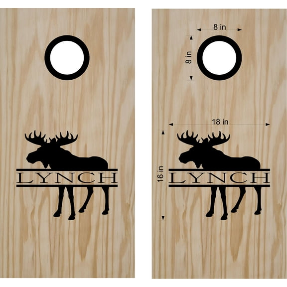 Moose Animal Cornhole Board Decals Stickers Wraps Bean Bag Toss Tailgating Games
