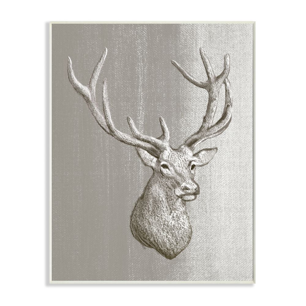 Moose Bust Animal Gray Design Oversized Wall Plaque Art by Ziwei Li