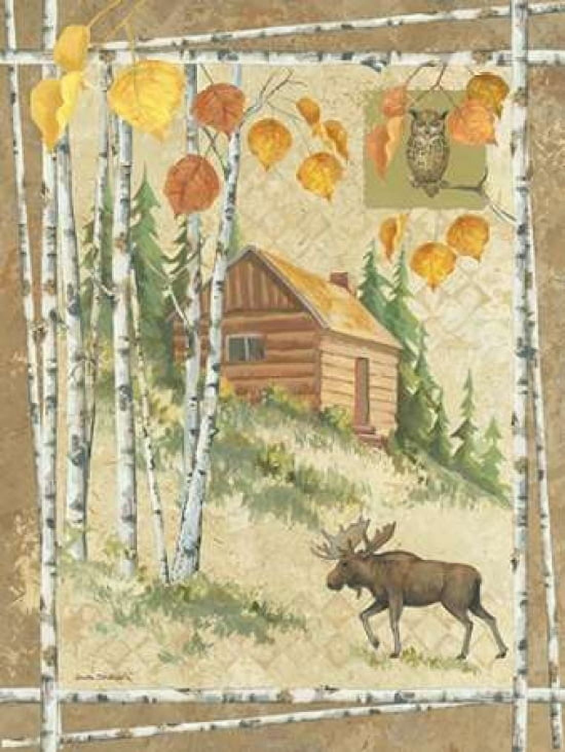 Moose Cabin Canvas Art - Anita Phillips (22 x 28)