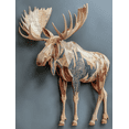 thumbnail image 1 of Moose Canvas Print Wall Art for Living Room Bedroom Office Dining Room Hotel Lobby Decor, 1 of 8