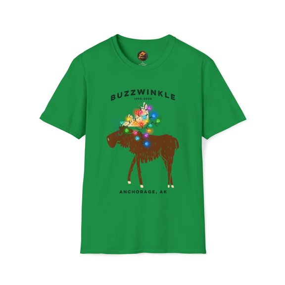 Moose, Christmas, Drunk, Buzzwinkle - Unisex Softstyle T-Shirt