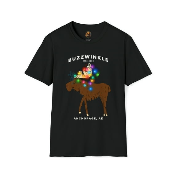 Moose, Christmas, Drunk, Buzzwinkle - Unisex Softstyle T-Shirt