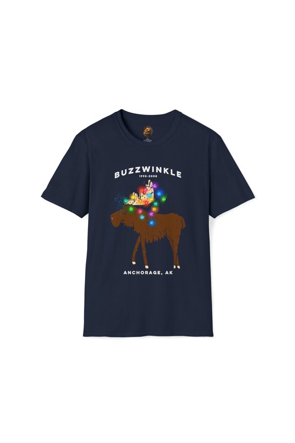 Moose, Christmas, Drunk, Buzzwinkle - Unisex Softstyle T-Shirt