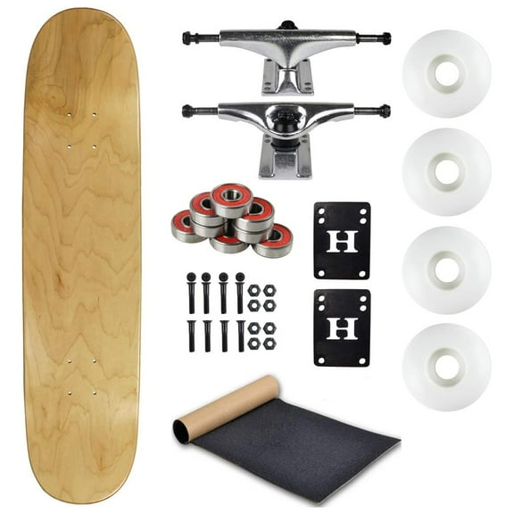 Moose Complete Skateboard NATURAL 8.5" Silver/White
