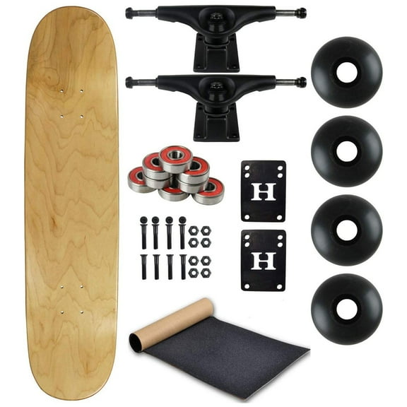 Moose Complete Skateboard Natural 8.5" Black Trucks and Black Wheels
