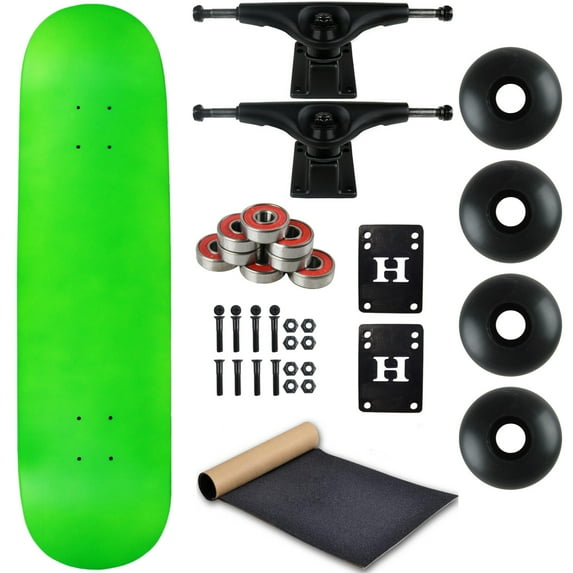 Moose Complete Skateboard Neon Green 8.0" With Black Trucks and Black Wheels