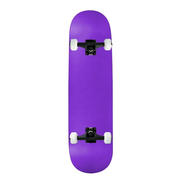 Moose Complete Skateboard Neon Purple 8.0" Black/White Assembled