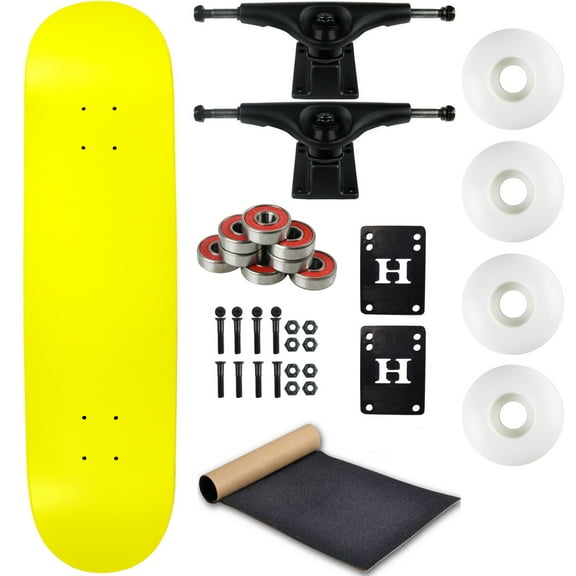 Moose Complete Skateboard Neon Yellow 7.75" With Black Trucks and White Wheels