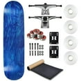 thumbnail image 1 of Moose Complete Skateboard Stained Blue 7.63" With Silver Trucks and White Wheels, 1 of 5