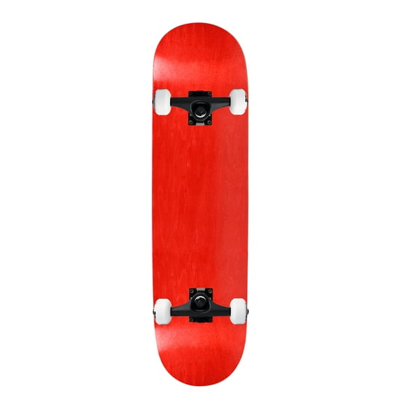 Moose Complete Skateboard Stained Red 7.5" Black/White Assembled