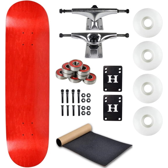 Moose Complete Skateboard Stained Red 8.5" Silver/White