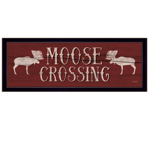 TrendyDecor4U Moose Crossing By Lauren Rader Printed Wall Art RAD1090-712