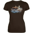 thumbnail image 1 of Moose Crossing the River Juniors Soft T Shirt Brown 2XL, 1 of 1