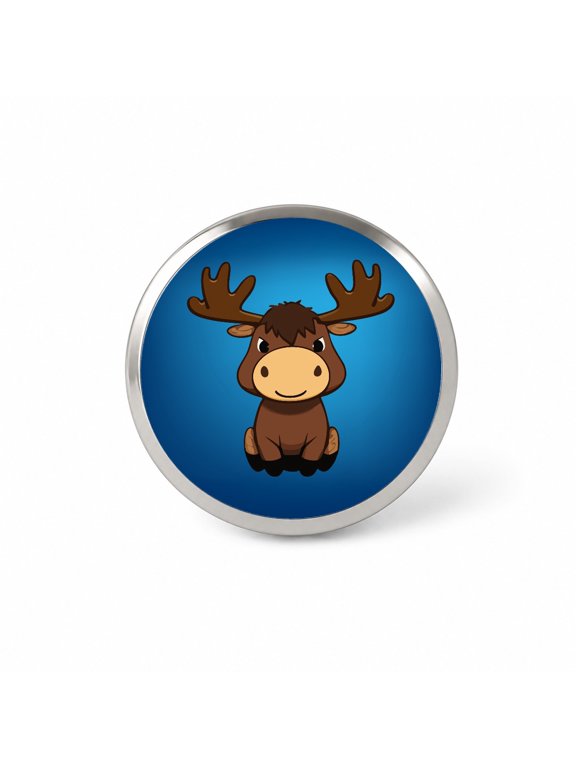 Moose Cute Backpack Hat Novelty Lapel Pin