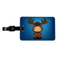 thumbnail image 1 of Moose Cute Faux Leather Travel Luggage Tag, 1 of 7