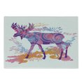 thumbnail image 1 of Moose Cutting Board, Unusual Deer Trippy Featured Color Effects Digital Vivid Display, Decorative Tempered Glass Cutting and Serving Board, Small Size, Mauve and Orange, by Ambesonne, 1 of 1