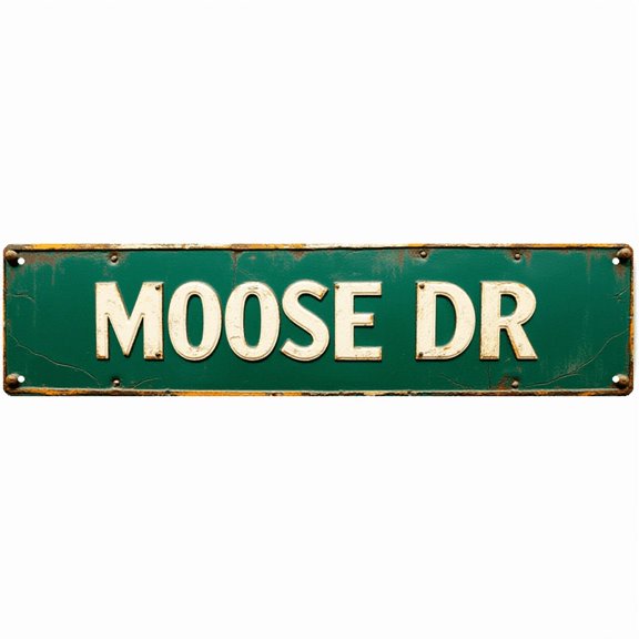 Moose DR Tin Sign - 16x4 Inches Wildlife Decor for Wall, Ideal for Patio, Garage, Bedroom | vintage garden decor, outdoor sign, unique wall decor