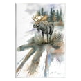 thumbnail image 1 of Moose Distant Forest Arrangement Animals & Insects Graphic Art Unframed Art Print Wall Art, 1 of 6