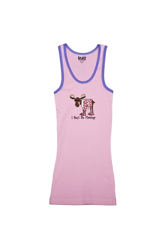 Moose Dont Do Mornings Juniors Tank Top - Small