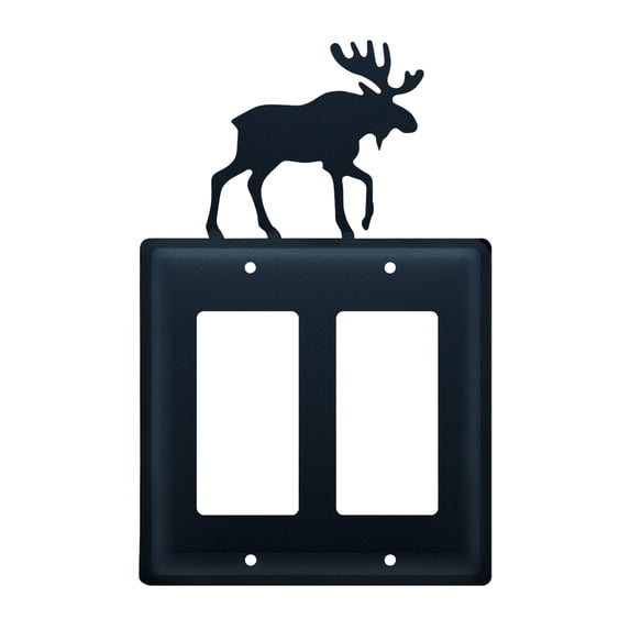 Village Wrought Iron EGG-19 Moose - Double GFI Cover