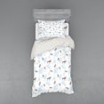 thumbnail image 1 of Ambesonne Christmas Bedding Set 3 Pcs, Winter Retro Forest, Twin XL, Brown Blue, 1 of 2