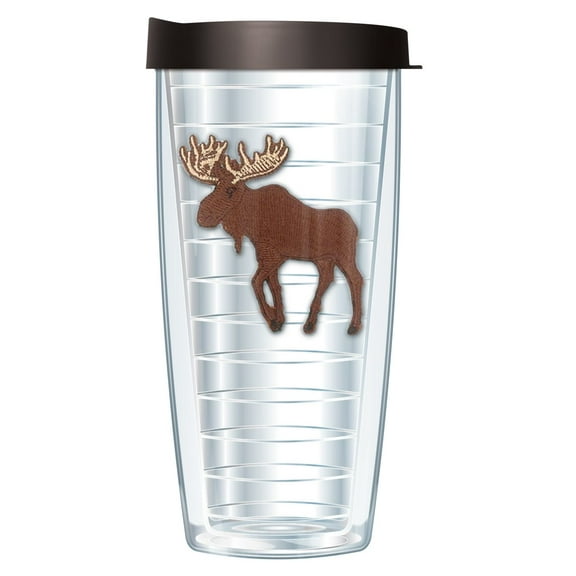 Moose Emblem w/ Black Lid Tumbler Cup 22 Oz | Fantastic Temperature Retention, Thermal Insulated! Dishwasher and Microwave Safe | BPA Free| Great Gift Idea
