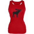 thumbnail image 1 of Moose Faux Stitched Red Juniors Soft Tank Top - Small, 1 of 1