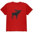 thumbnail image 1 of Moose Faux Stitched Red Youth T-Shirt - Medium(10/12), 1 of 1