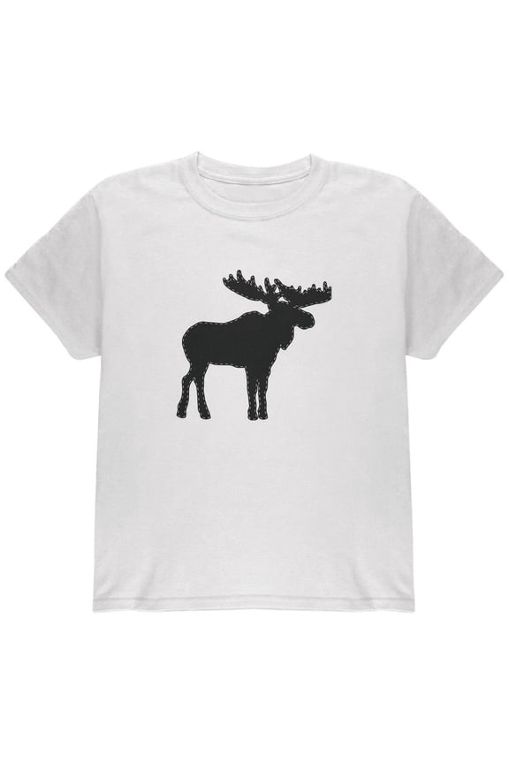 Moose Faux Stitched Youth T Shirt