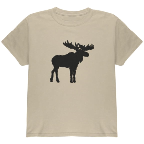 Moose Faux Stitched Youth T Shirt