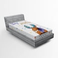 thumbnail image 1 of Ambesonne Moose Fitted Sheet, Inspirational Rain Heart, Twin Size, Multicolor, 1 of 2