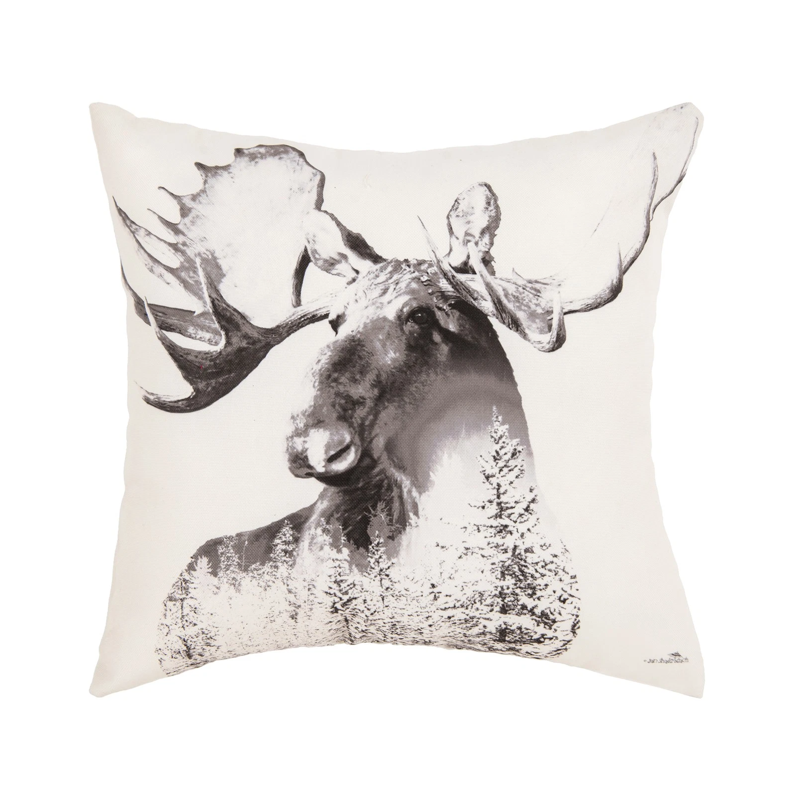 Moose Forest Indoor And Outdoor Throw Pillow