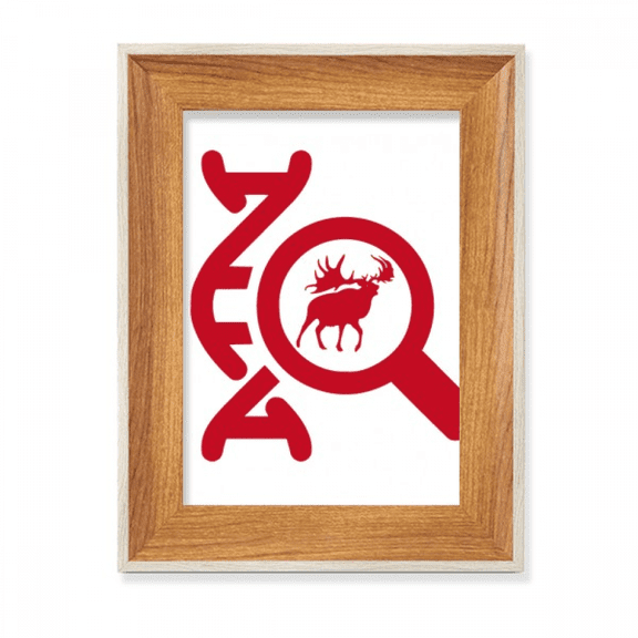 Moose Gene Magnifier Desktop Wooden Photo Frame Display Picture Art Painting Multiple Sets