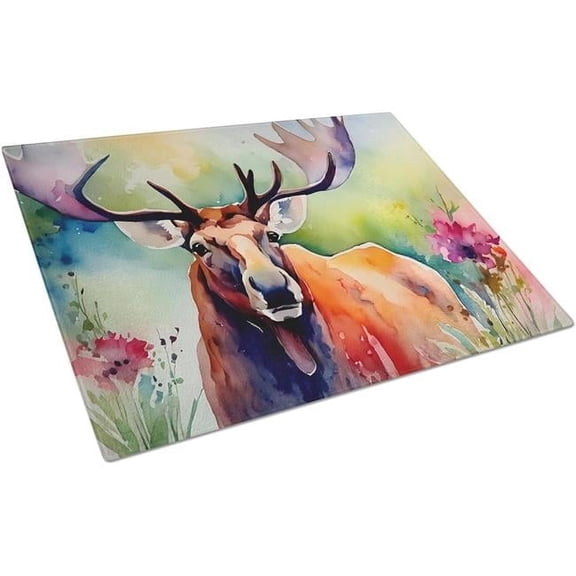 Moose Glass Cutting Board Large 12 in x 15 in