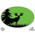 thumbnail image 1 of Moose Green Oval Nature - 8" Vinyl Sticker - For Car Laptop I-Pad - Waterproof Decal, 1 of 1