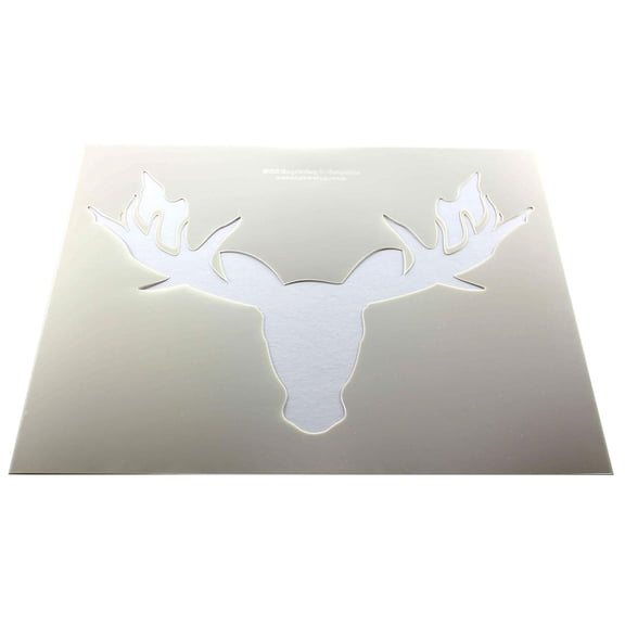 Moose Head Stencil F-Mylar 14 Mil 14"H X 17.5"W - Painting /Crafts/ Templates