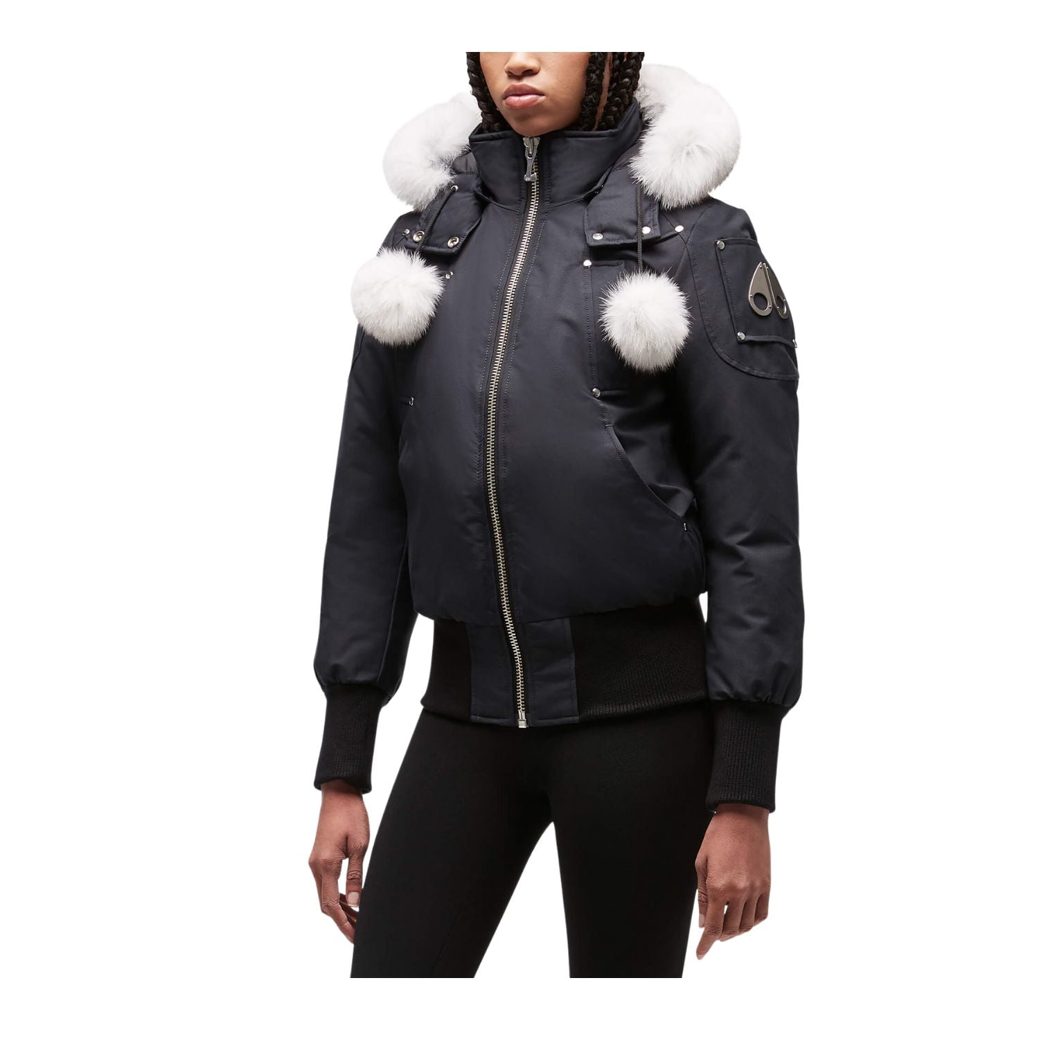 送料込!Moose Knuckles ムースナックルズ Debbie Bomber BK/WH Moose-Knuckles-Debbie-Bomber-