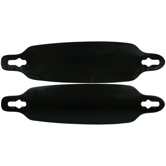 Moose Longboard 9" x 36" Drop Through Deck Dipped Black