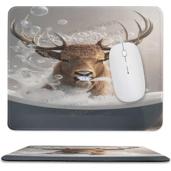 Moose Mouse pad,Moose Customized Rectangle Non-Slip Rubber Mousepad Gaming Mouse Pad, Stitched Edge,Funny Office Presents 10"x12"
